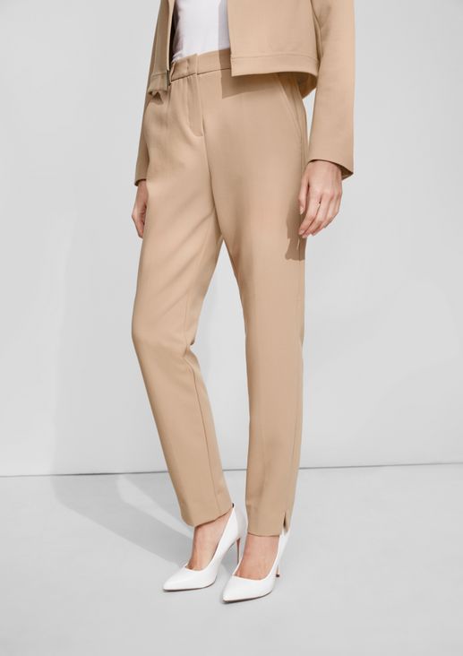Slim fit: 7/8-length trousers with a herringbone pattern from comma