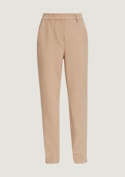 Slim fit: 7/8-length trousers with a herringbone pattern from comma