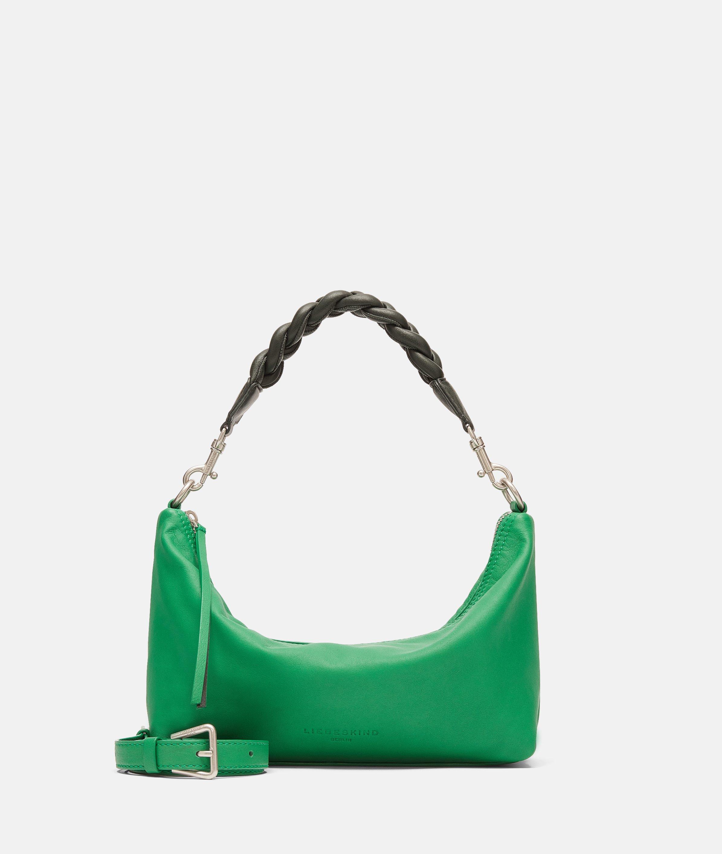 Weiche Tasche mit geflochtenem Henkel 