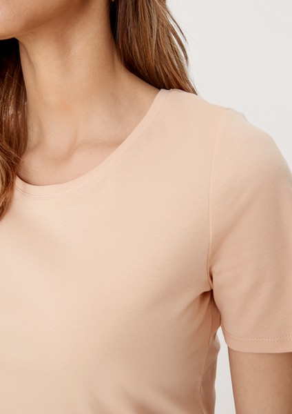 Damen Shirts & Tops | T-Shirt mit Rundhalsausschnitt - QL12438
