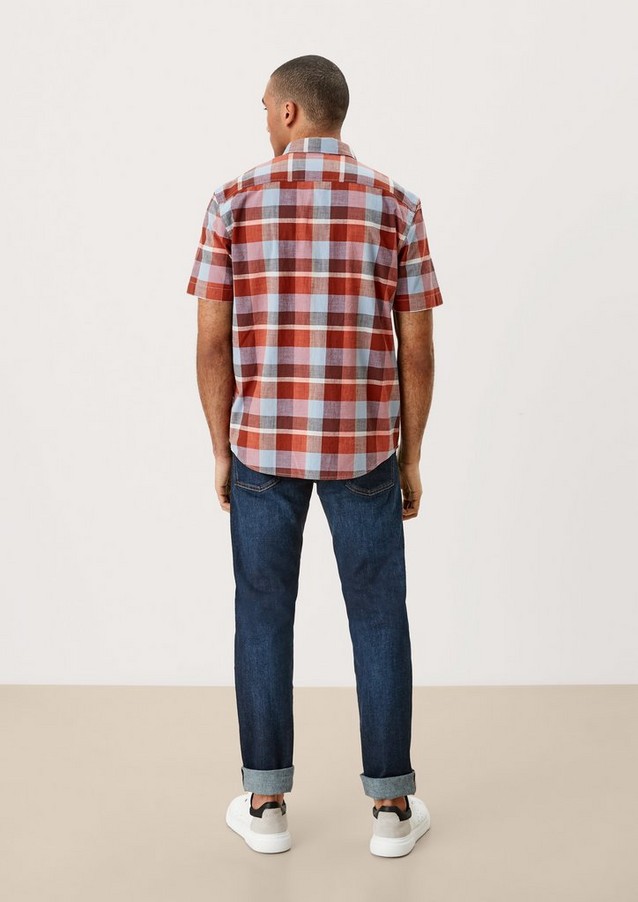 Hommes Chemises | Regular : chemise à carreaux à manches courtes - GN20613