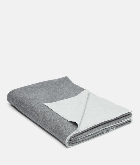 Large, soft wool blanket with a logo from liebeskind