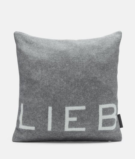 Elegant cushion cover with logo lettering from liebeskind
