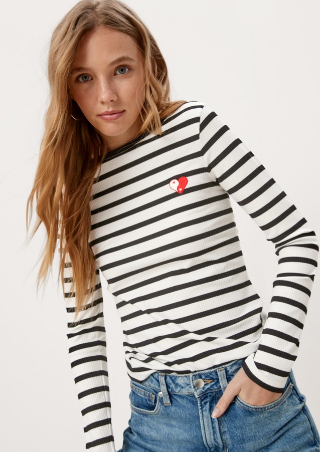 Damen Shirts & Tops | Geringeltes Jerseyshirt - IF58659