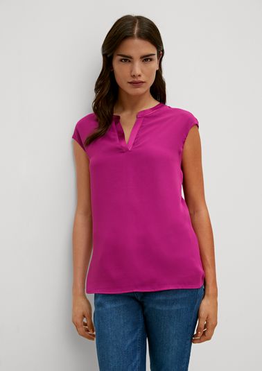 Blouse top in a fabric blend from comma