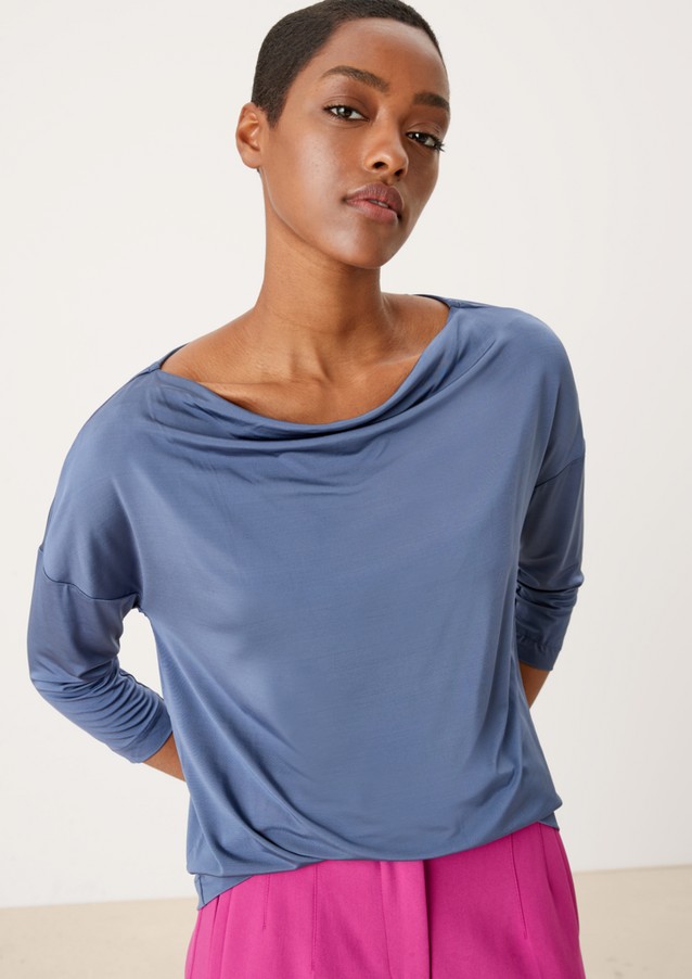Damen Shirts & Tops | Shirt mit Wasserfallkragen - PV80688