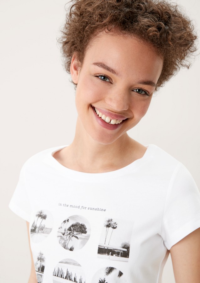 Femmes Shirts & tops | T-shirt en jersey à imprimé sur le devant - CT61758