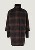 Cape coat with a check pattern from comma