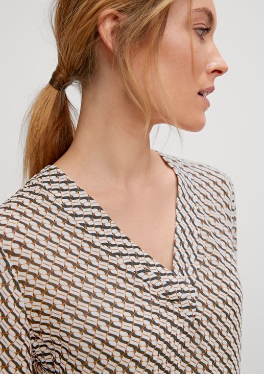 Blouse with an all-over print from comma