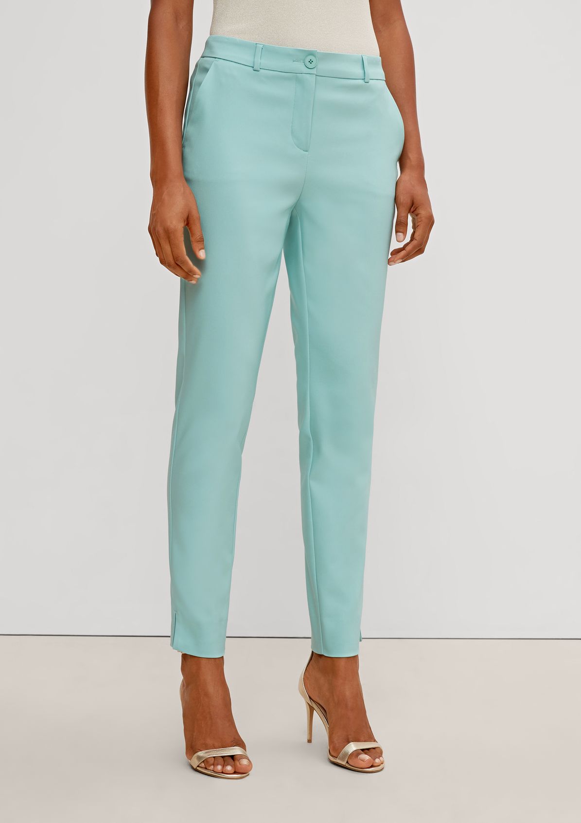Regular fit: 7/8-length trousers in a simple design from comma