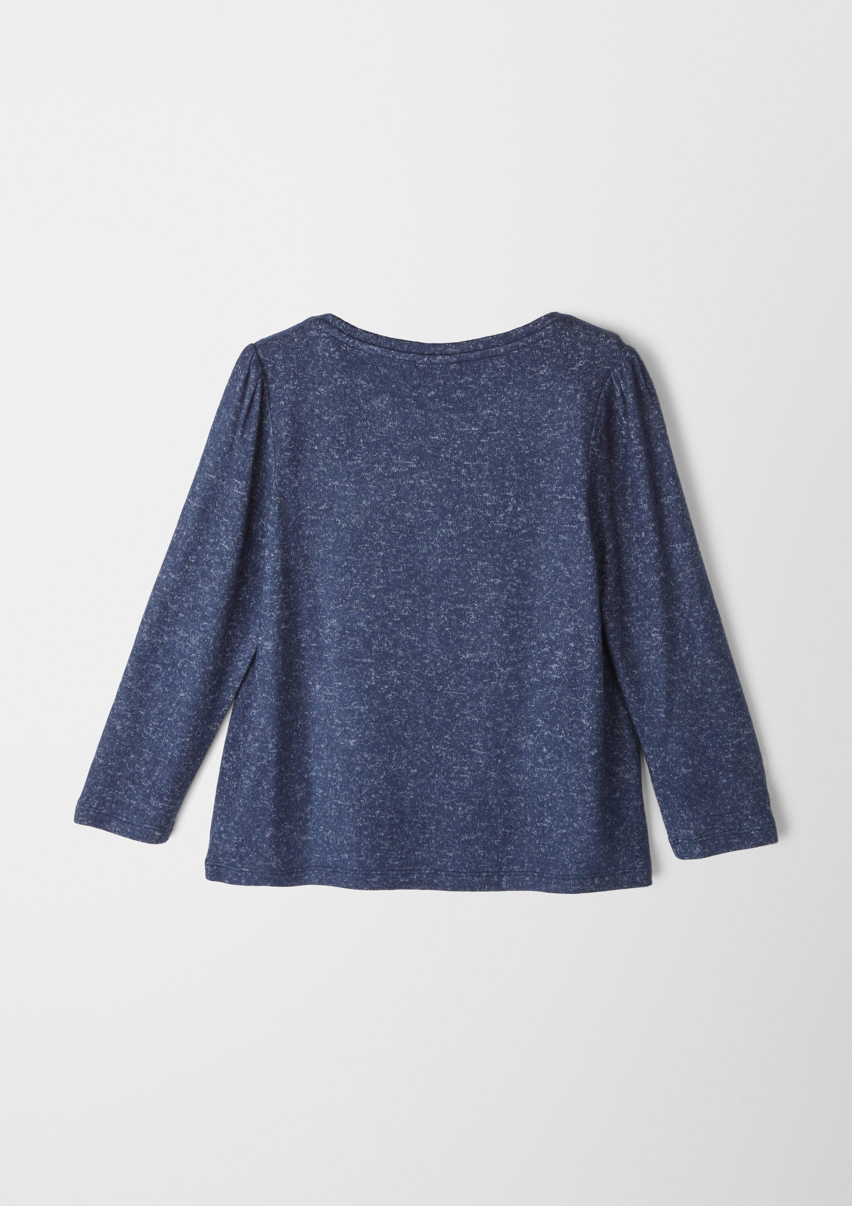 Mixed fabric top