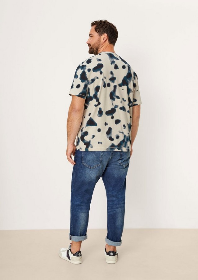 Men Big Sizes | T-shirt with an all-over pattern - RF53703
