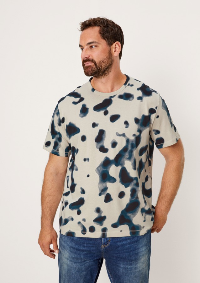 Men Big Sizes | T-shirt with an all-over pattern - RF53703