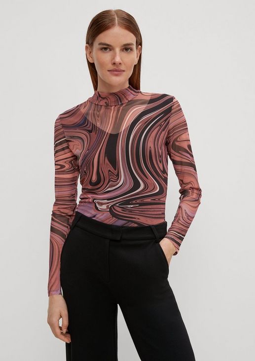 Long sleeve mesh top from comma