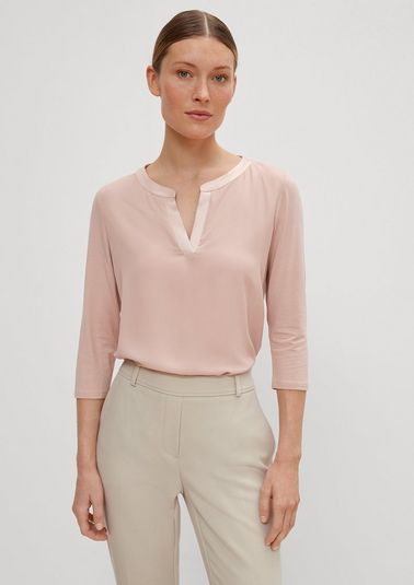 Mixed fabric blouse top from comma