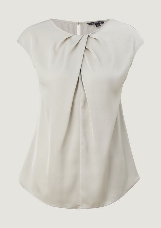 Satin blouse with a knotted detail from comma