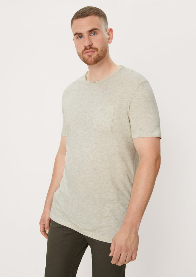 Hommes s.Oliver | T-shirt en jersey de fil flammé - YP94592
