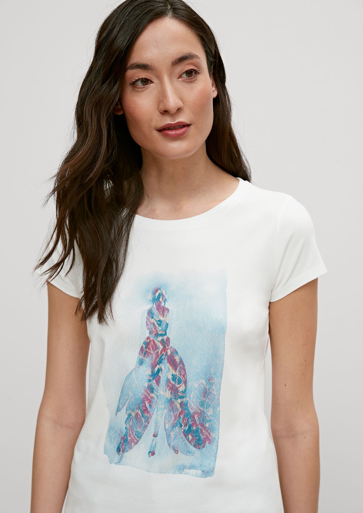 T-shirt with a front print from comma