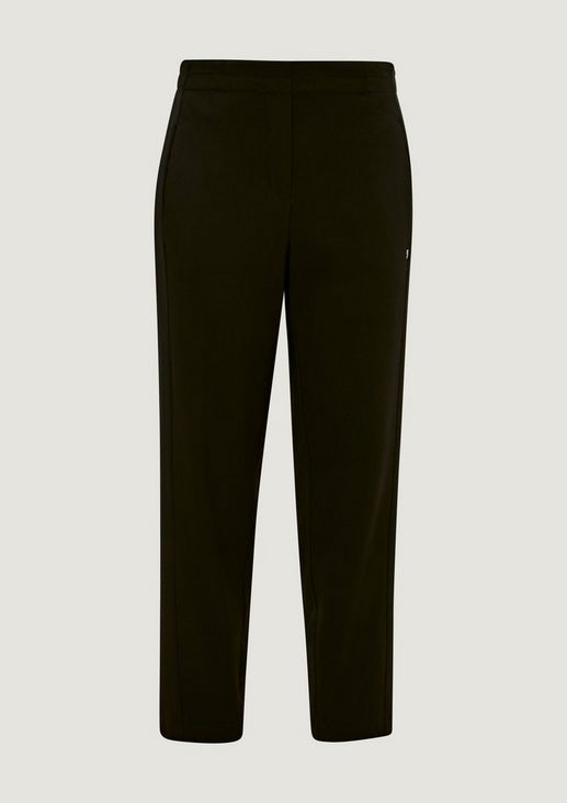 Slim fit: trousers with decorative stitching from comma