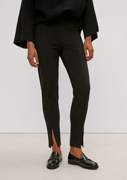 Skinny fit: 7/8-length leggings with zip details from comma