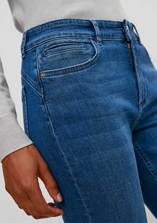 Slim fit: 7/8-length jeans with hem slits from comma