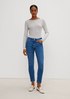Slim: 7/8-Jeans mit Saumschlitzen 