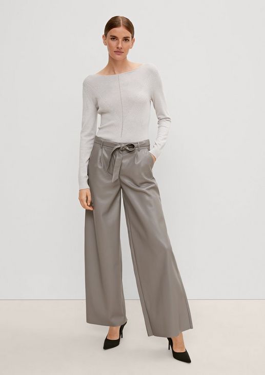 Loose fit: Wide-leg trousers with a belt from comma