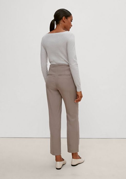 Regular fit: Trousers with decorative stitching from comma
