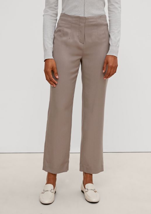 Regular fit: Trousers with decorative stitching from comma