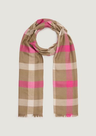 Check woven scarf from comma