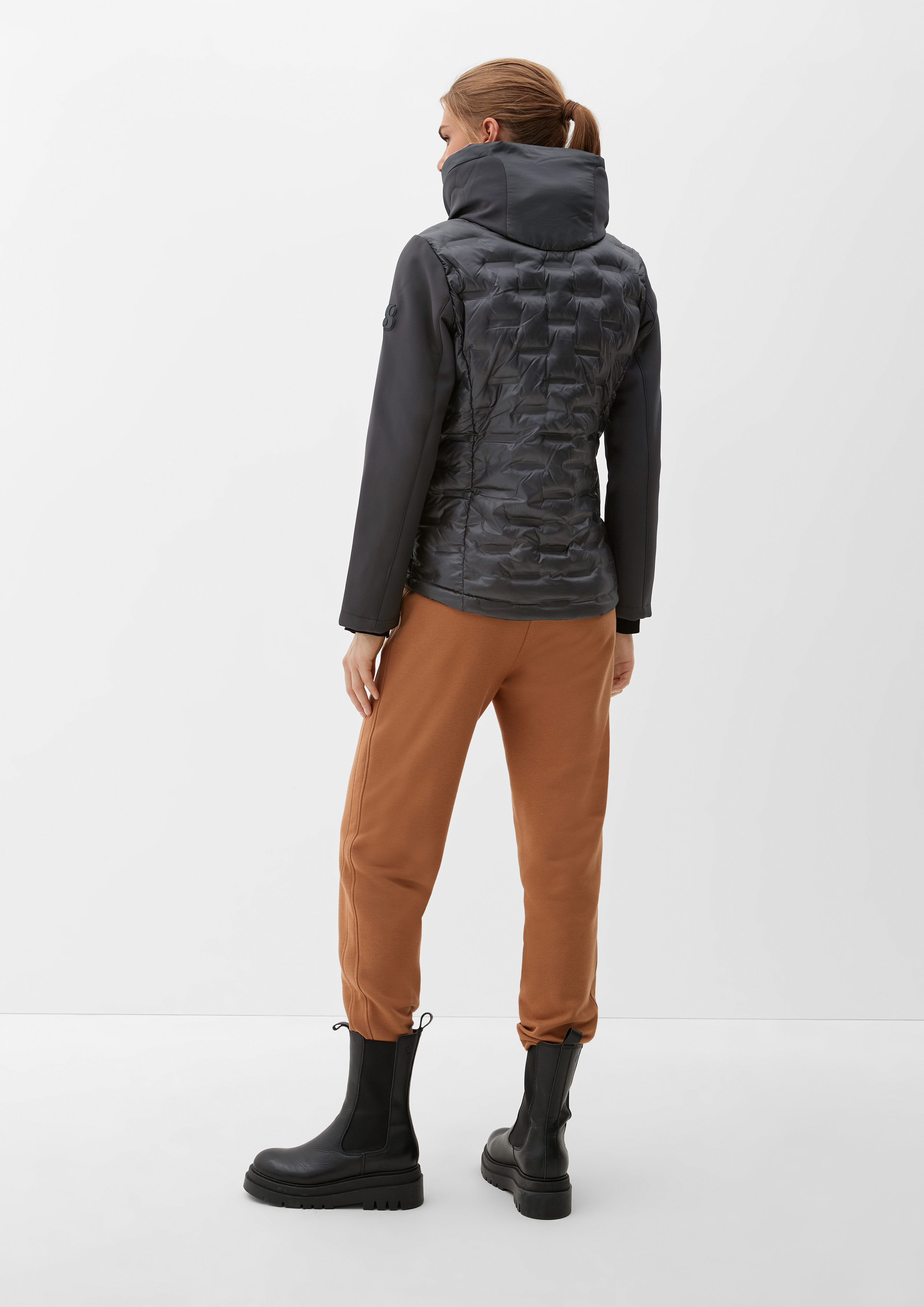 Mixed fabric jacket