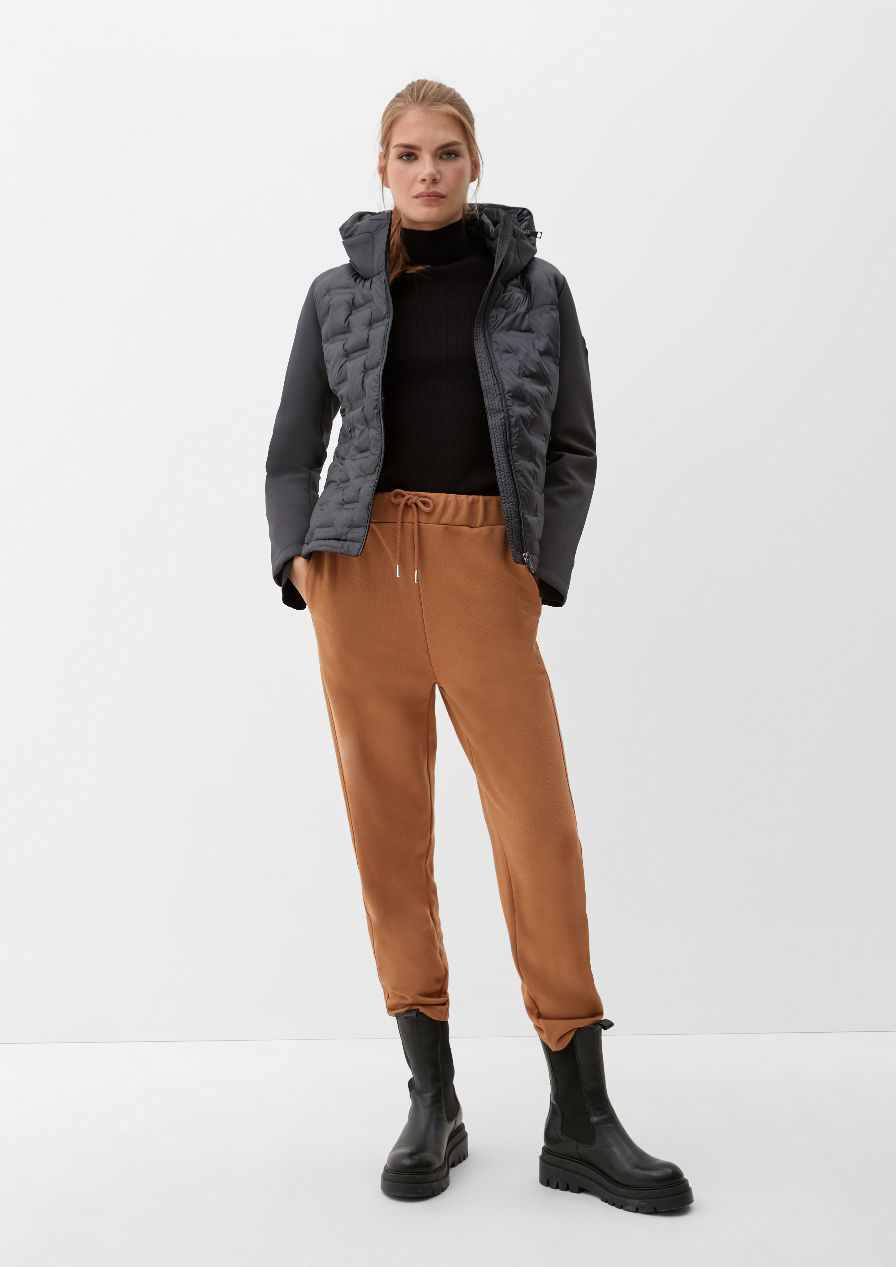 Mixed fabric jacket