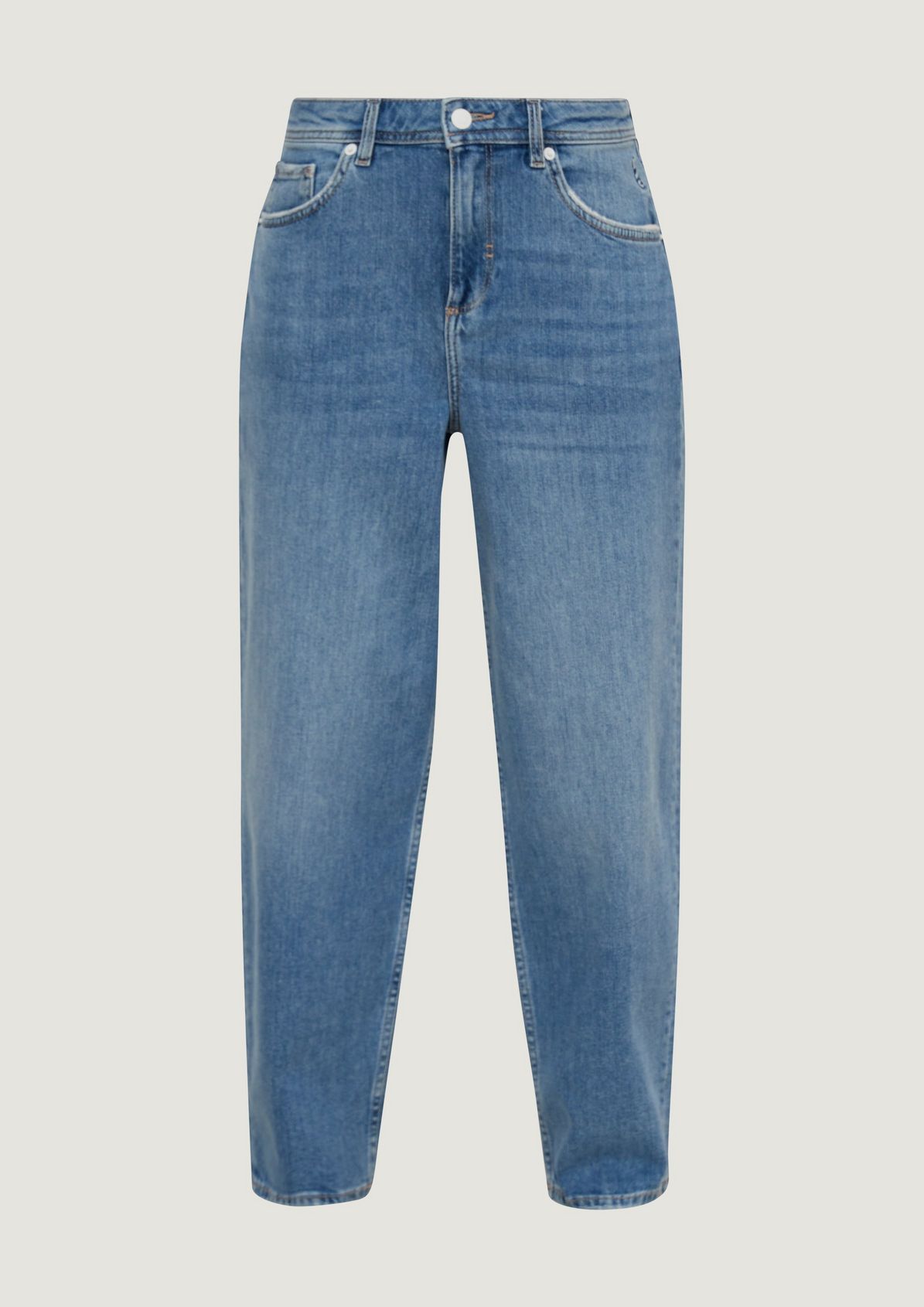 Slim straight fit: jeans with a garment wash from comma