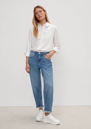 Slim Straight: Jeans mit Waschung from comma