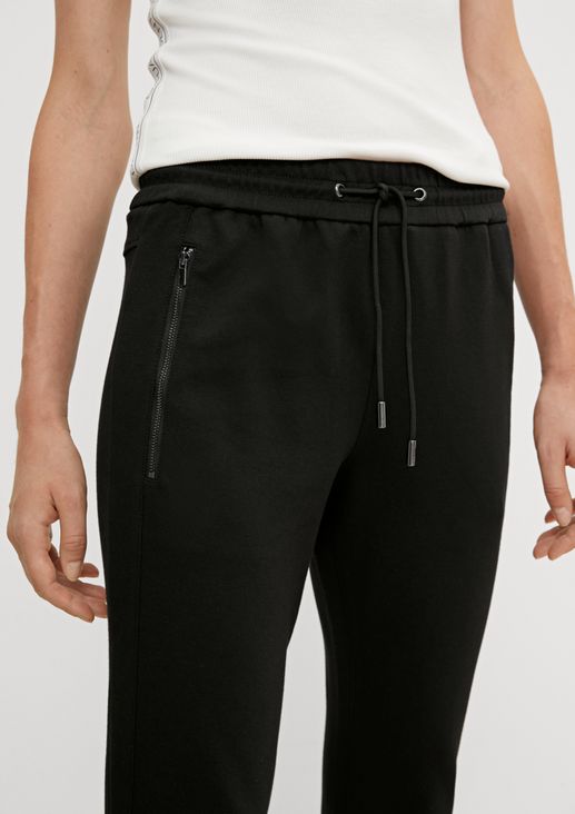 Twill trousers with an elasticated waistband from comma