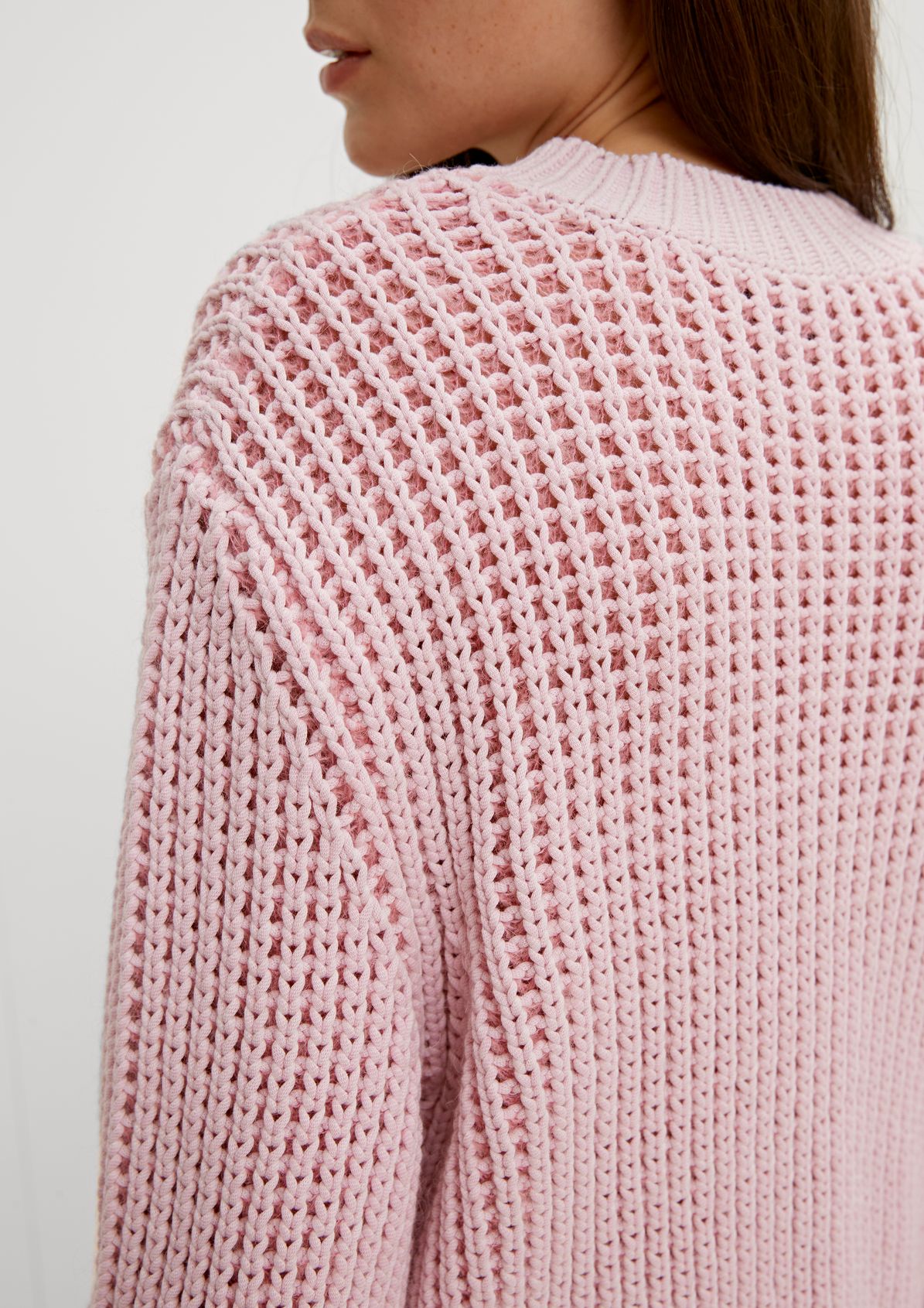 Knitted jumper with an openwork pattern from comma