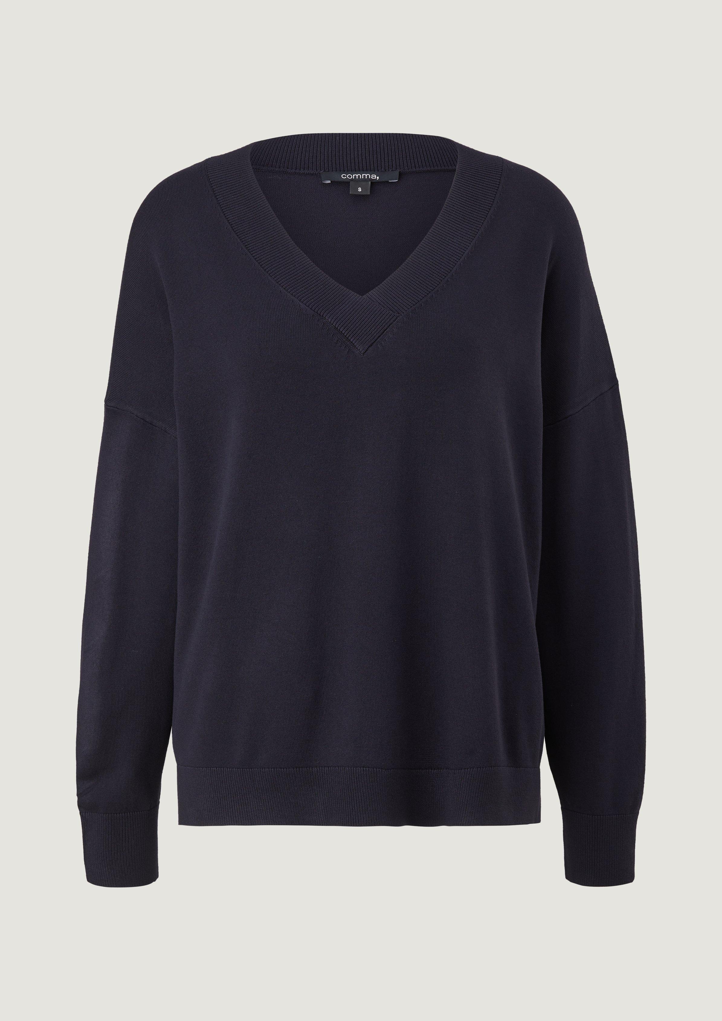 V-Neck-Pulli aus Viskosemix 