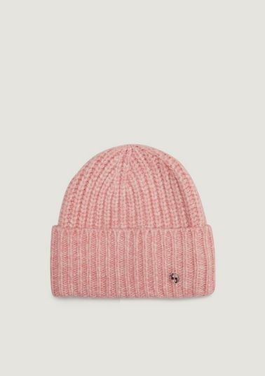 Knitted beanie with wool from comma