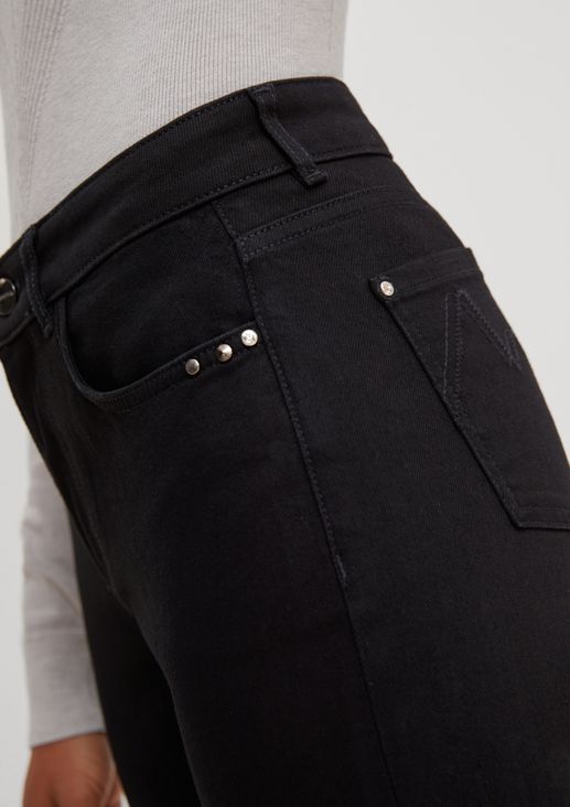 7/8-length jeans with gemstones from comma