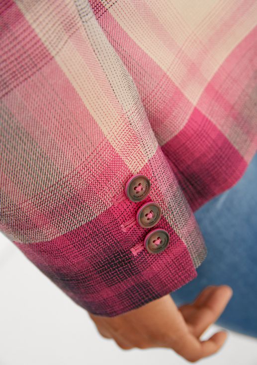 Multi-coloured check blazer from comma