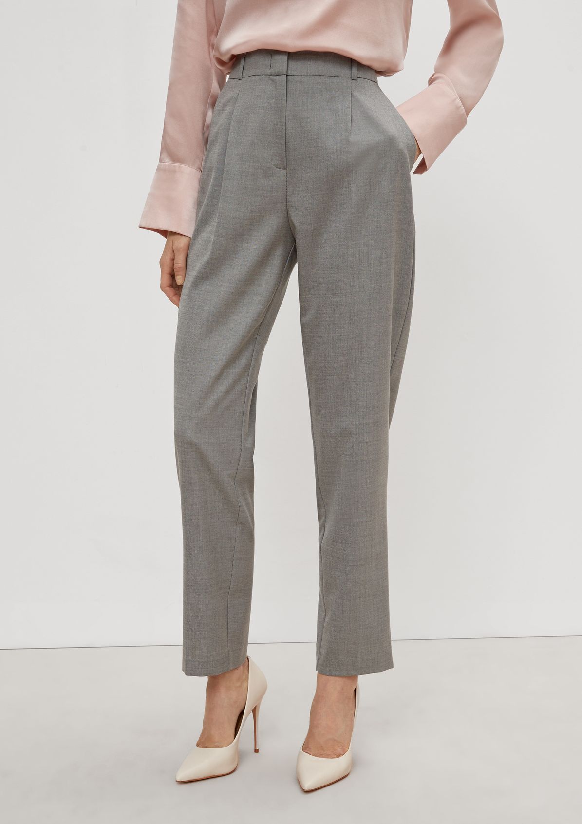 Slim fit: trousers in a new wool blend from comma