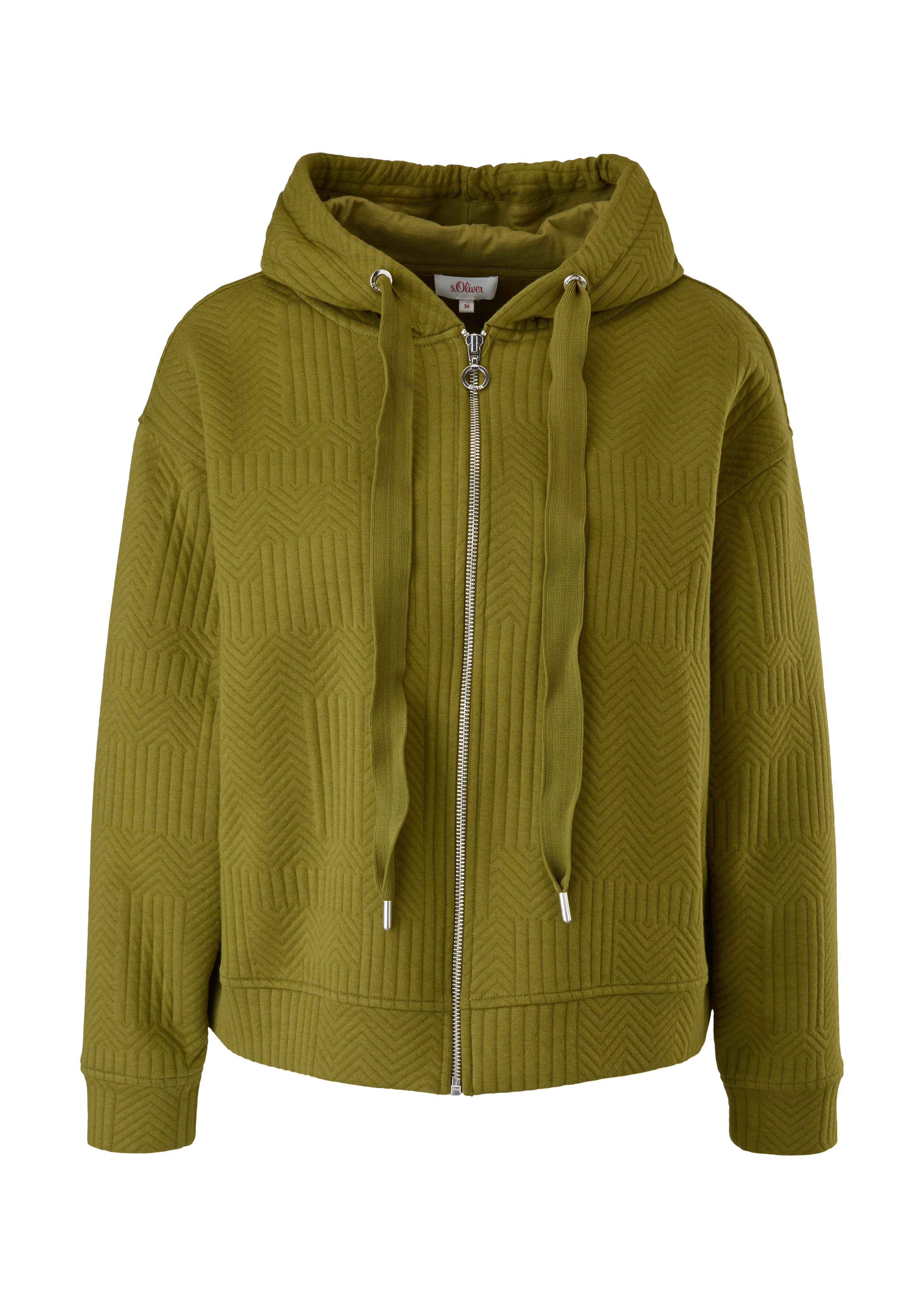 Women Textured sweatshirt jacket guacamole www.soliver.eu