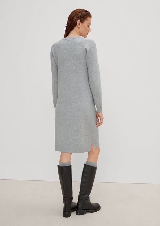 Fine knit dress with ribbed details from comma