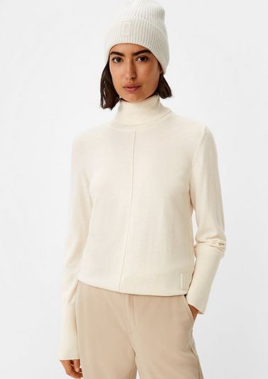 Fine knit jumper made of a wool blend with cashmere and viscose from comma