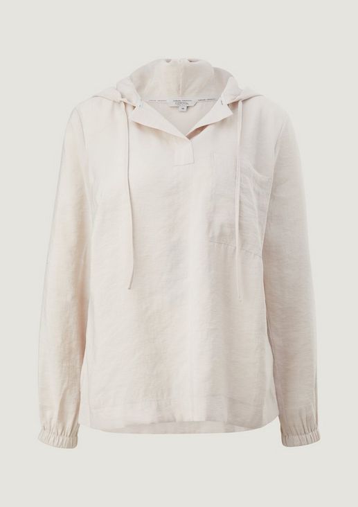 Lightweight blouse with a hood from comma