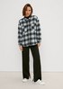 Checked overshirt in blended wool from comma
