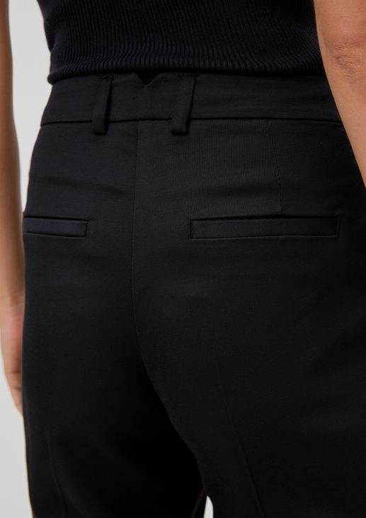 Cigarette trousers with pressed pleats from comma