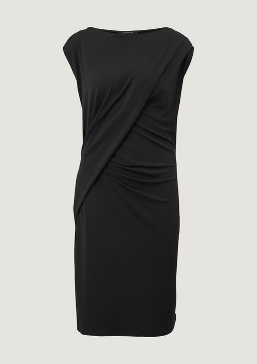 Jersey dress with draping from comma