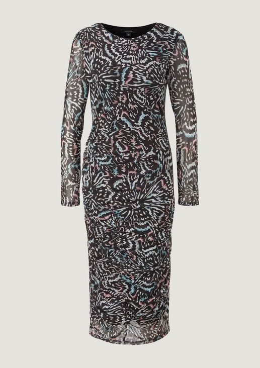 Mesh dress with an all-over print from comma