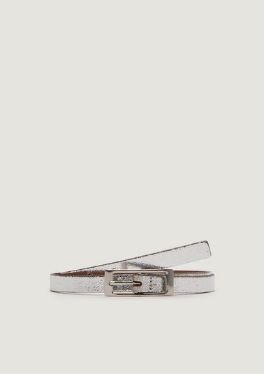 Shiny leather belt from comma